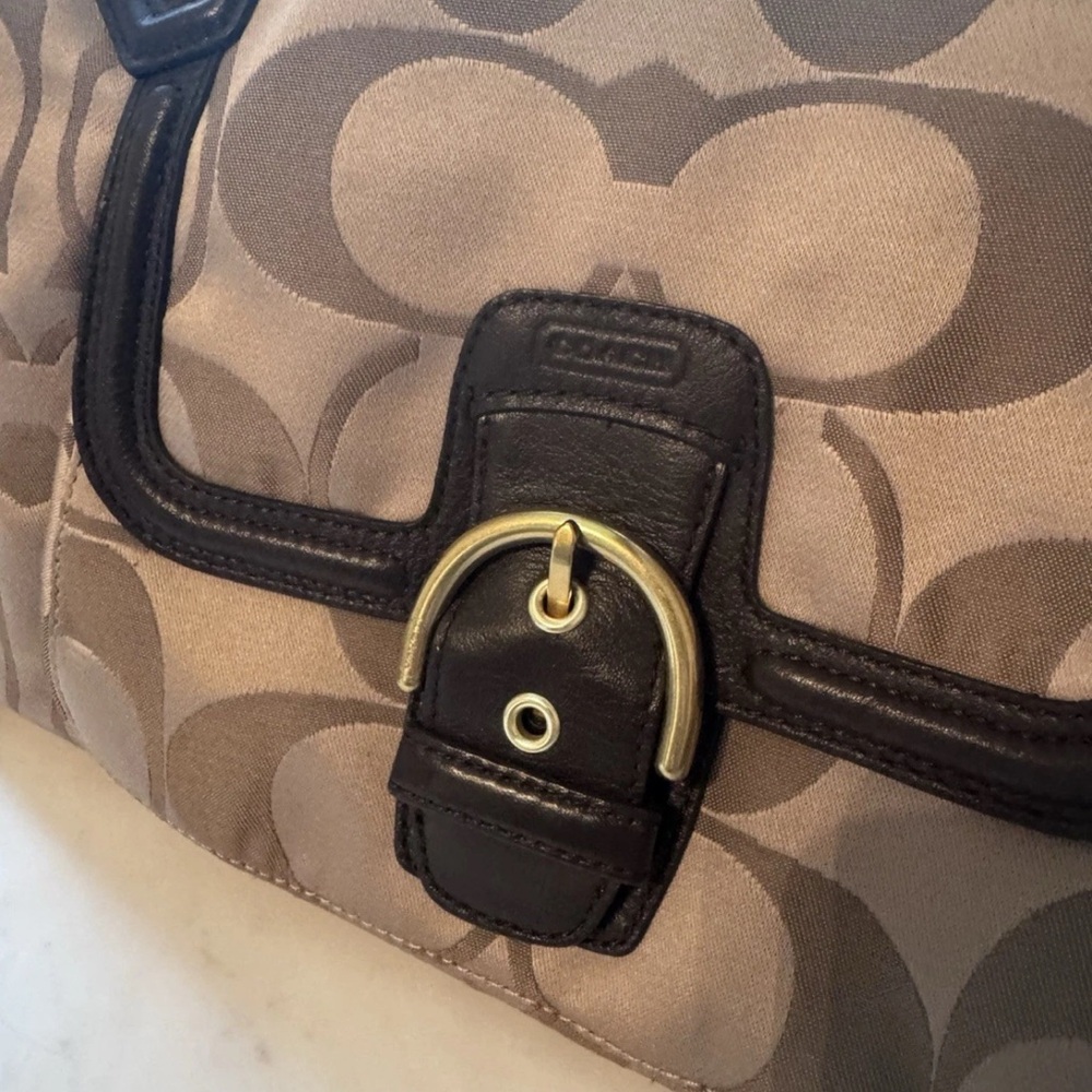 Coach Brown Leather Interior Tag